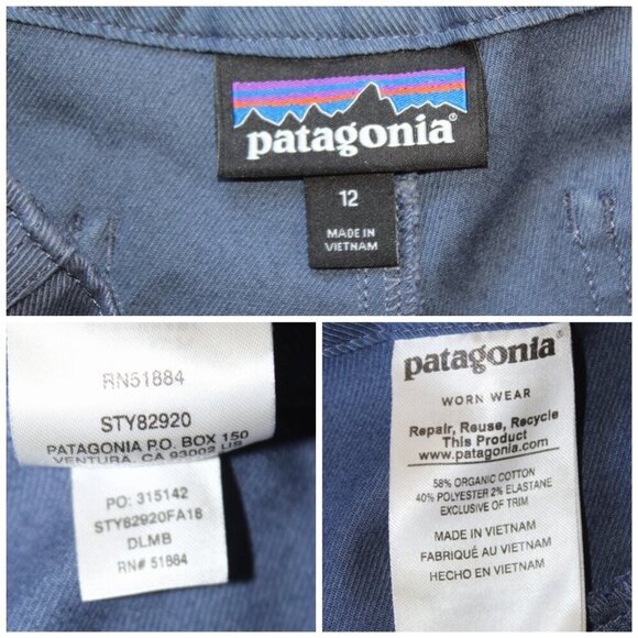 Patagonia Escala Rock Women's Pant Size 12 Blue Outdoor Hiking slim fit - Picture 10 of 10